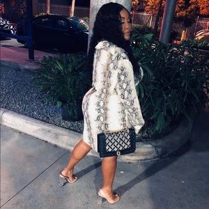 Snake Print Dress w/ Corset Belt